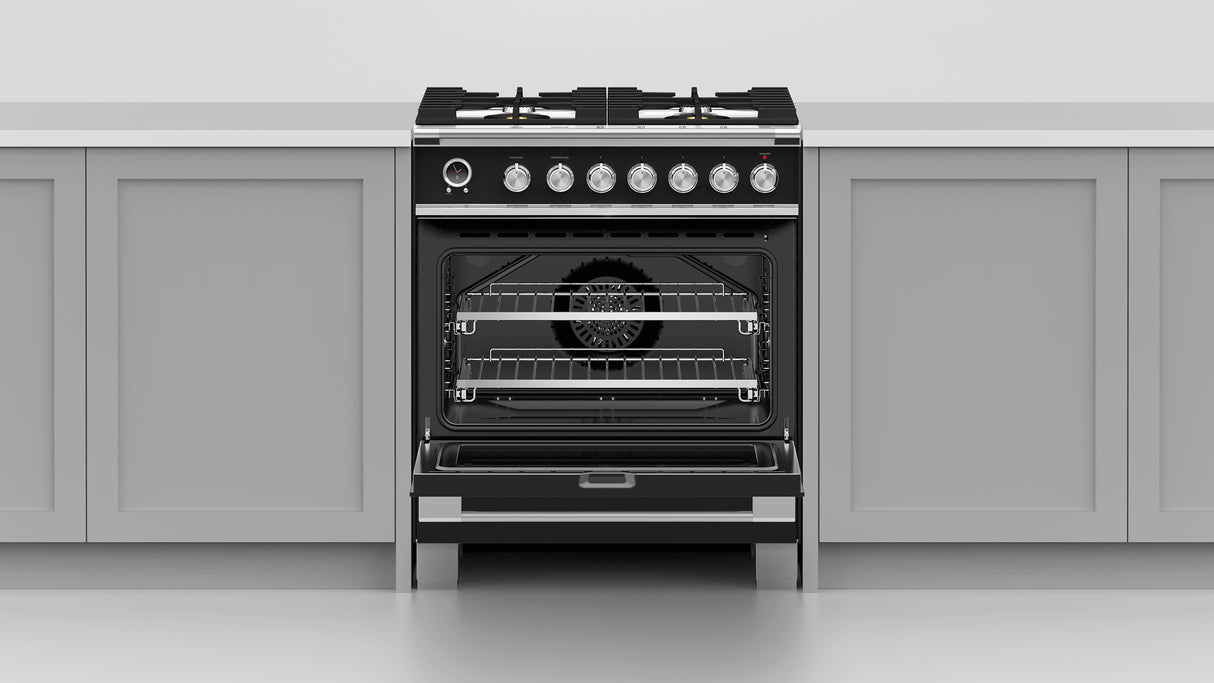 Fisher & Paykel OR30SCG6B1 30-inch Classic Dual Fuel Range, Black - Image 7