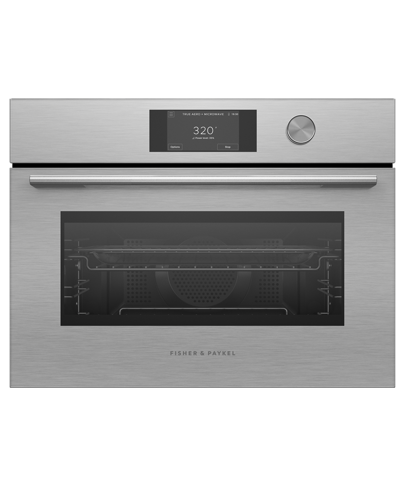 Fisher & Paykel OM24NCTDX5 24-inch Contemporary Convection-Speed Oven - Front View
