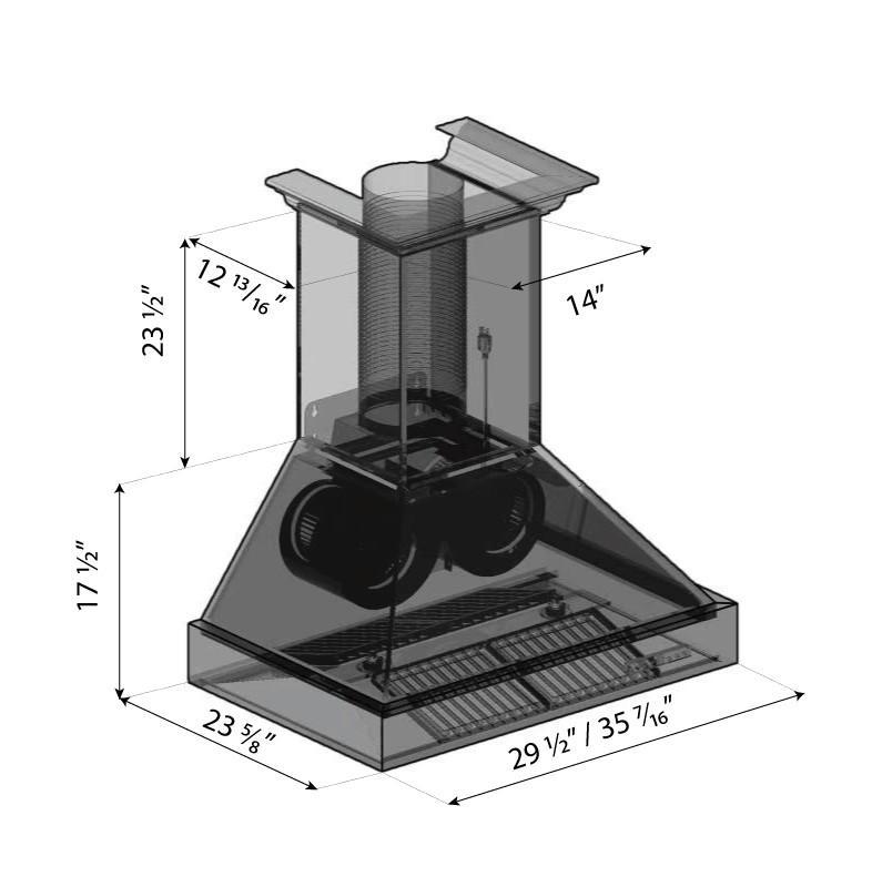 ZLINE Shiplap Wooden Wall Range Hood with Stainless Steel Accent (365YY) - (365YY30)