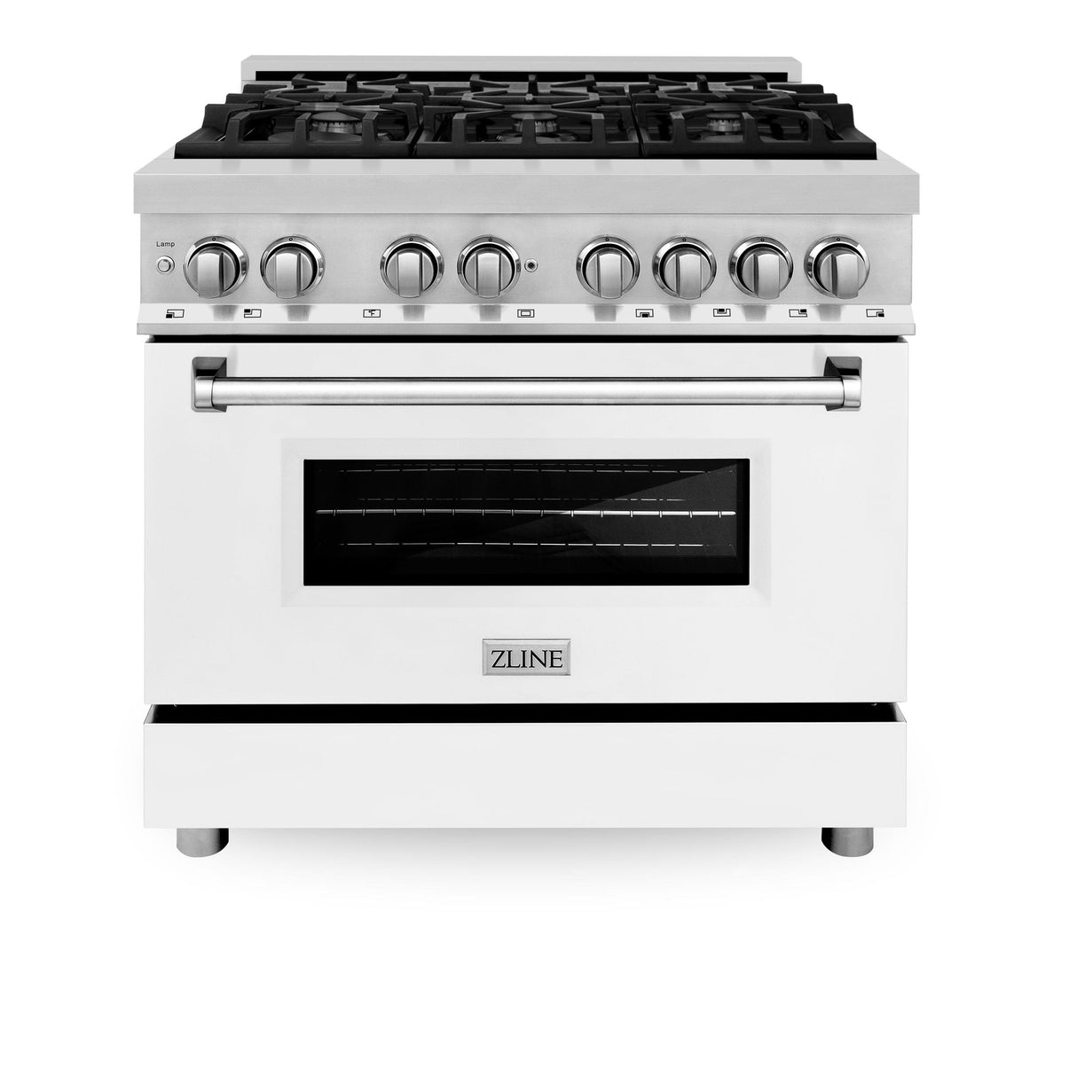ZLINE RA-WM-36 Dual Fuel Range in White - image 1