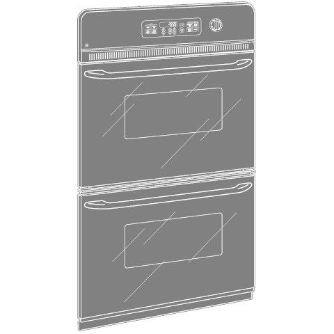 GE JRP28BJBB - 24 in. 5.4 cu. ft. Top Control Electric Double Wall Oven - Black
