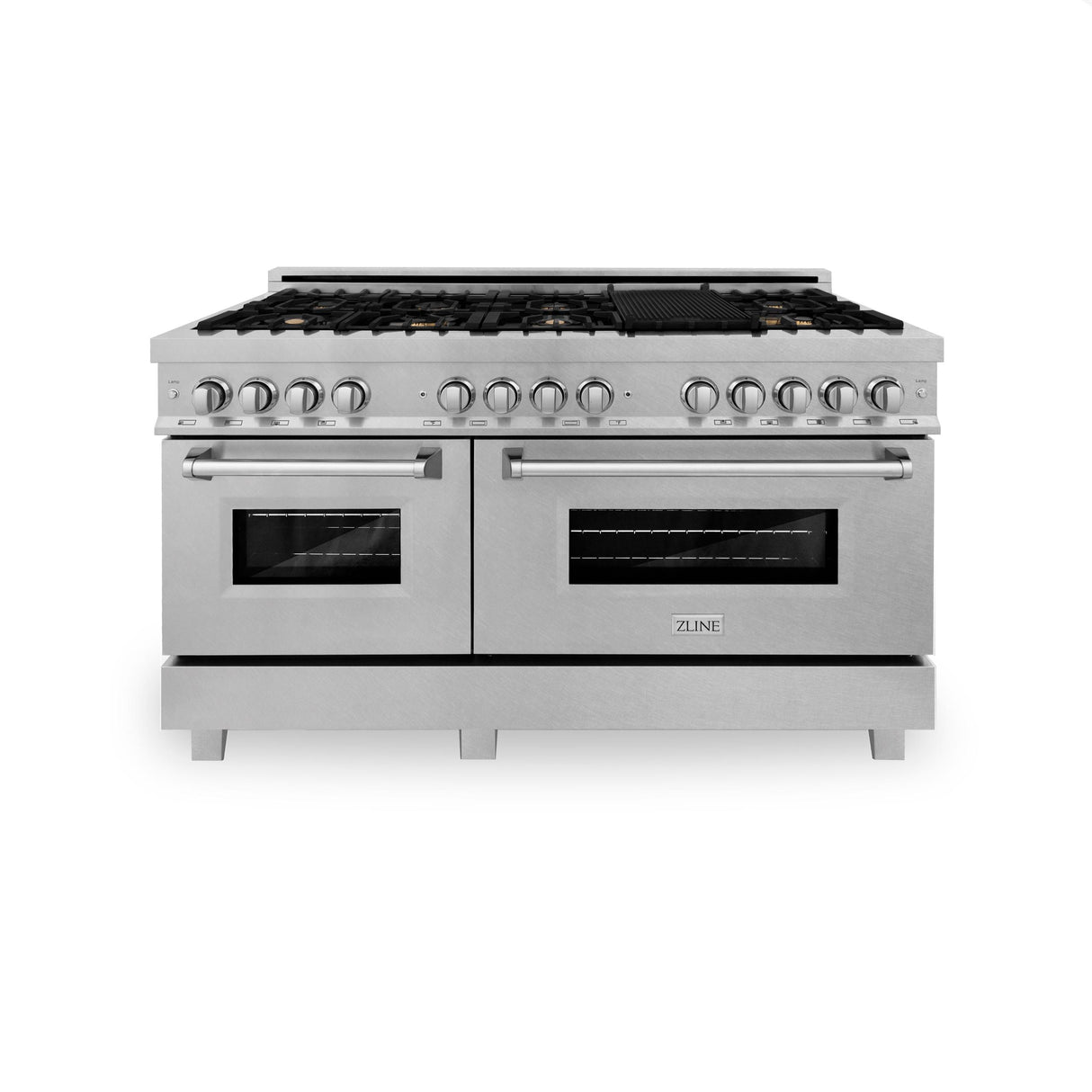 ZLINE RAS-SN-BR-60 Dual Fuel Range in DuraSnow Stainless Steel - image 1
