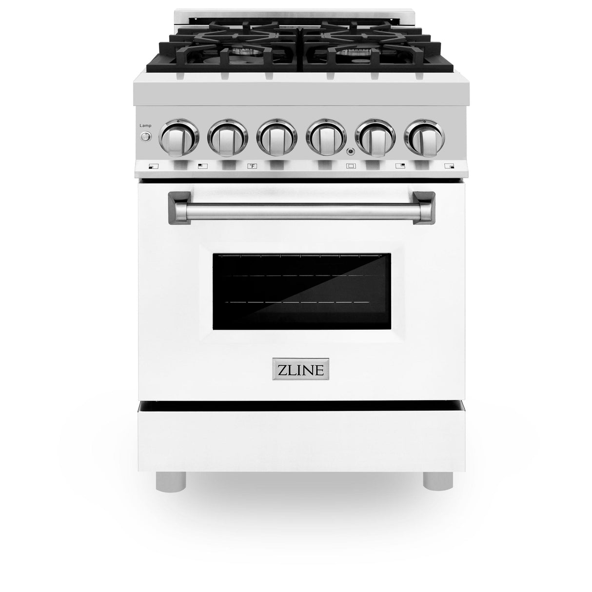ZLINE RA-WM-24 Dual Fuel Range in White - image 1