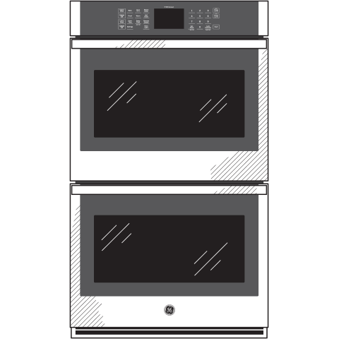GE JKD3000SNSS - 27 in. 8.6 cu. ft. Smart Top Control Electric Double Wall Oven - Stainless Steel