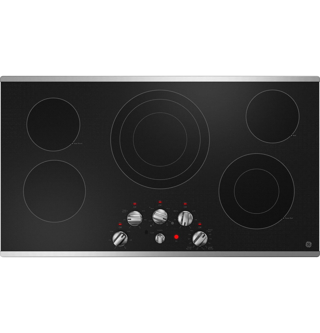 GE JEP5036STSS 36 in. 5-Burner Electric Cooktop with Simmer Burner & Power Burner - Stainless Steel