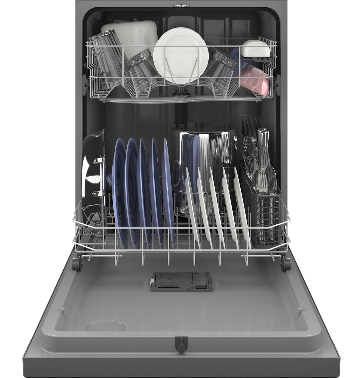 GE GDF535PSRSS - 24 in. Front Control Flush-Mount Dishwasher with 55 dBa Sound Level, Dry Boost & Pocket Handle - Stainless Steel
