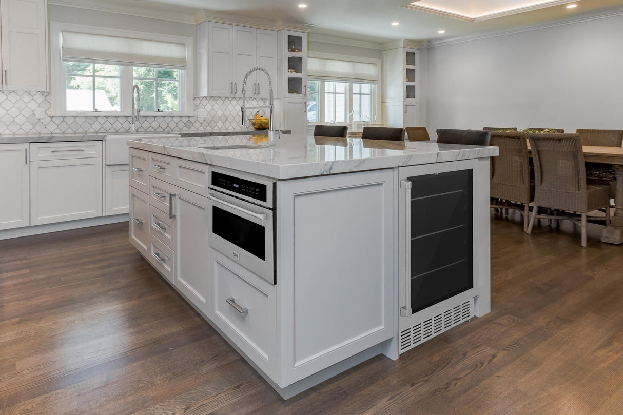 ZLINE 24 in. Monument 154 Can Beverage Fridge in Stainless Steel (RBV-US-24) - (RBVUS24)