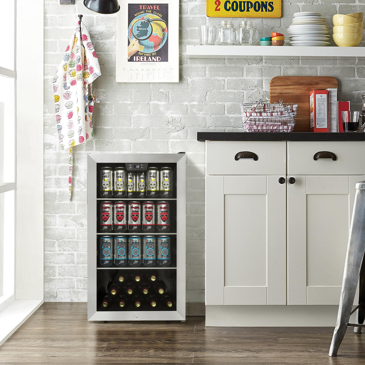 Danby 4.5 cu. ft. Free-Standing Beverage Center in Stainless Steel - (DBC045L1SS)