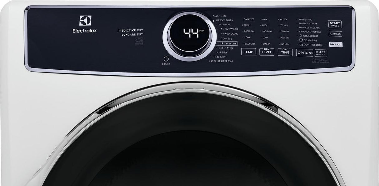 Electrolux Front Load Perfect Steam(TM) Gas Dryer with LuxCare(R) Dry and Instant Refresh - 8.0 Cu. Ft. - (ELFG7637AW)