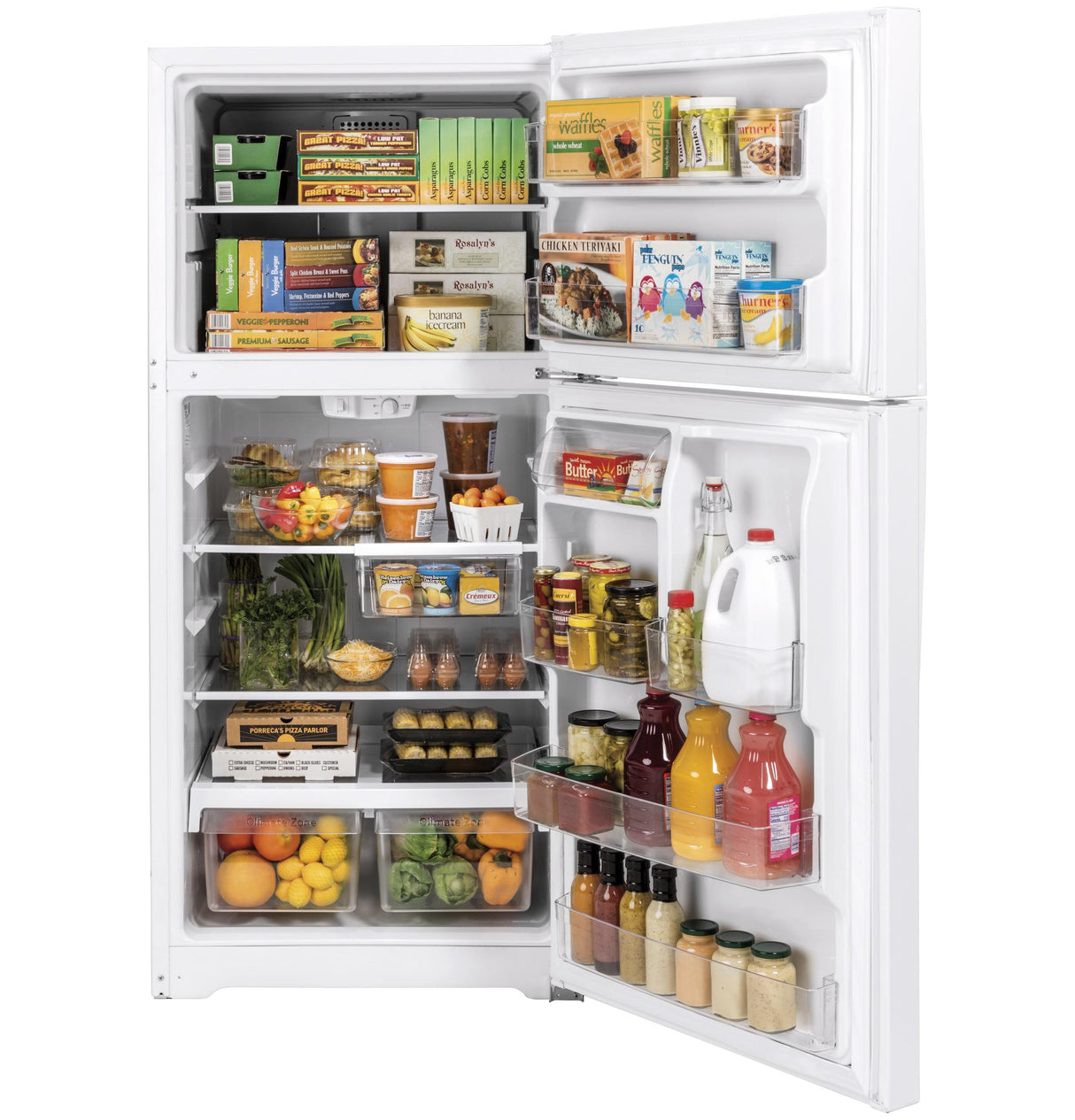 GE GTS22KGNRWW - 33 in. 21.9 cu. ft. Garage Ready Top Freezer Refrigerator - White