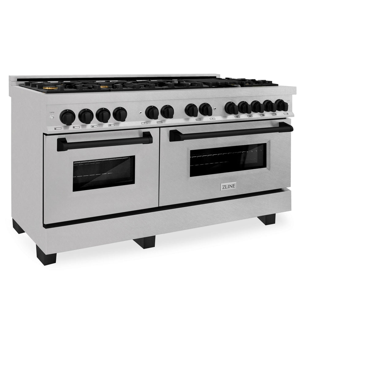 ZLINE Autograph Edition 60 in. 7.4 cu. ft. Dual Fuel Range with Gas Stove and Electric Oven in DuraSnow Stainless Steel with Accents (RASZ-SN-60) - (RASZSN60MB)