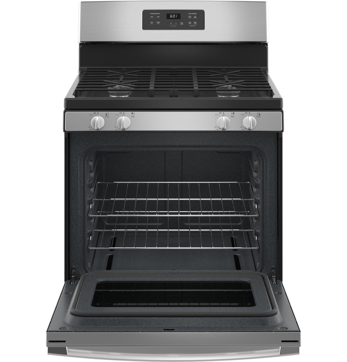 GE JGBS61RPSS - 30 in. 4.8 cu. ft. Gas Range with 4 Sealed Burners - Stainless Steel