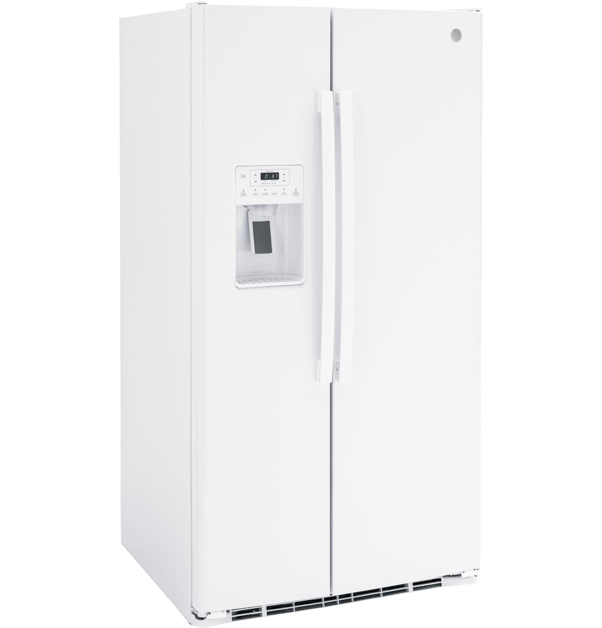 GE GSS25GGPWW - 36 in. 25.3 cu. ft. Side by Side Refrigerator with Ice & Water Dispenser - White