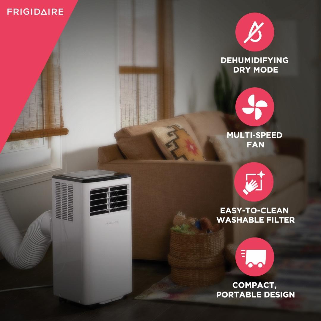 Frigidaire Portable Room Air Conditioner with Dehumidifier Mode 8,000 BTU (ASHRAE) / 5,500 BTU (DOE) - (FHPC082AC1)