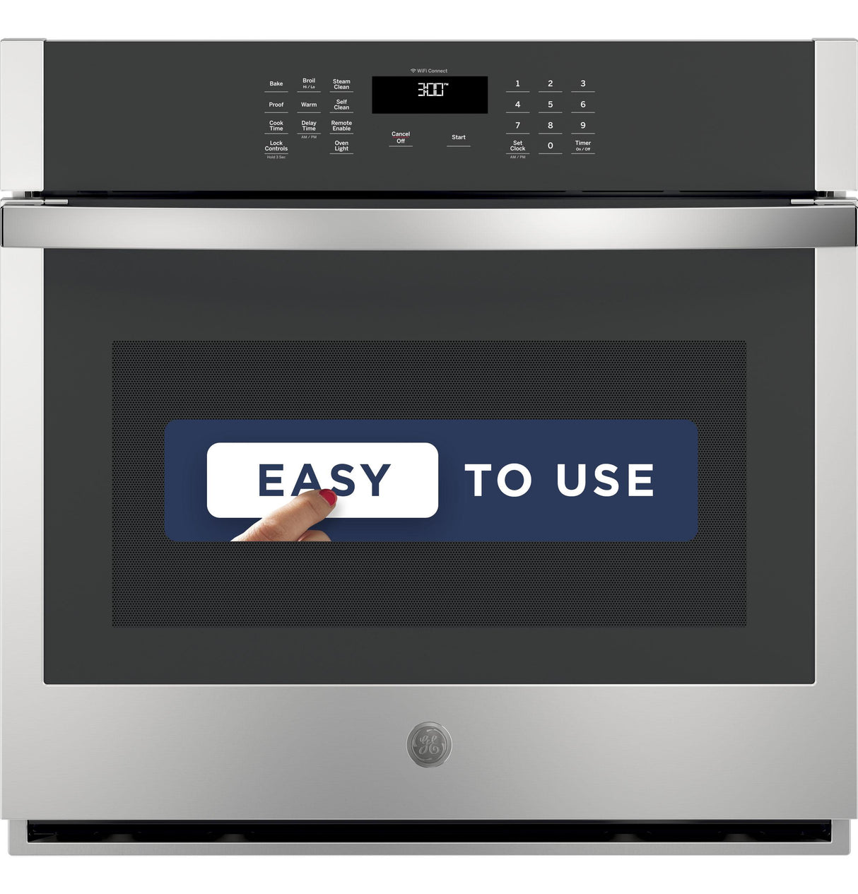 GE JTS3000SNSS - 30 in. 5 ft Smart Built-In Self-Clean Single Wall Oven with Never-Scrub Racks - Stainless Steel