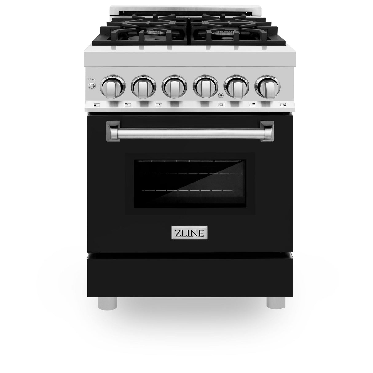 ZLINE RA-BLM-24 Dual Fuel Range in Black - image 1