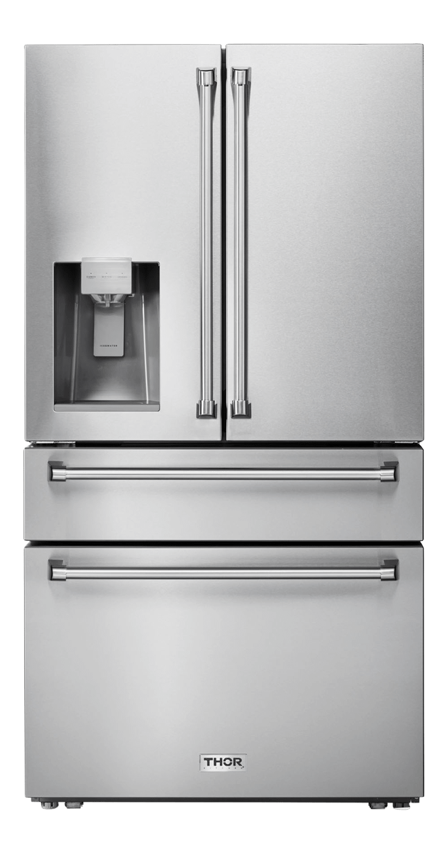 Thor Kitchen 36 Inch Professional French Door Refrigerator With Ice and Water Dispenser - Model Trf3601fd - (TRF3601FD) - THOR KITCHEN