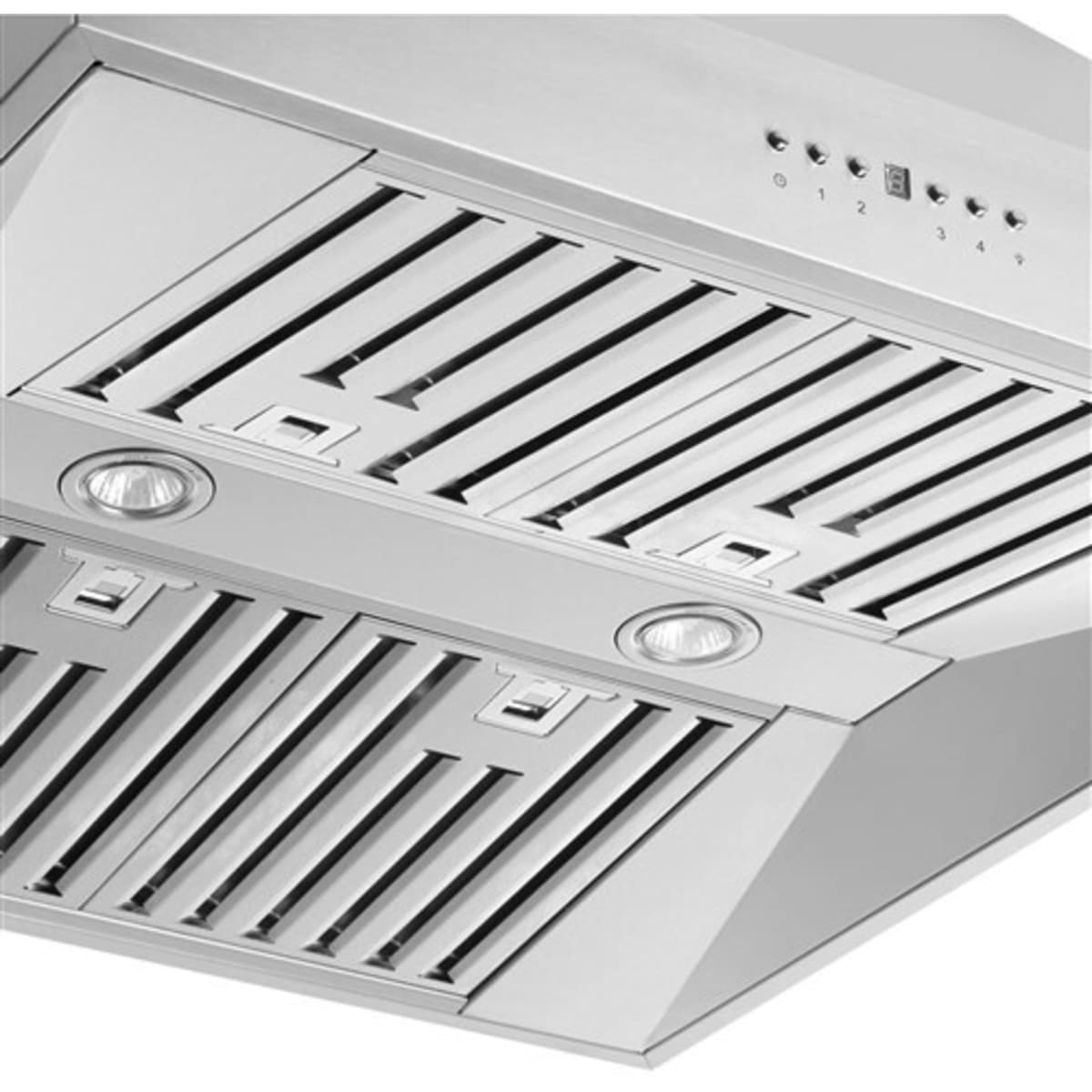 Forno Coppito FRHIS512936 Island Mount Range Hood with 4-Speed, Touch Button Control, Halogen Lighting, Dishwasher-Safe Baffle Filter, and Delay Shut-Off: 36 Inch, 1200 CFM