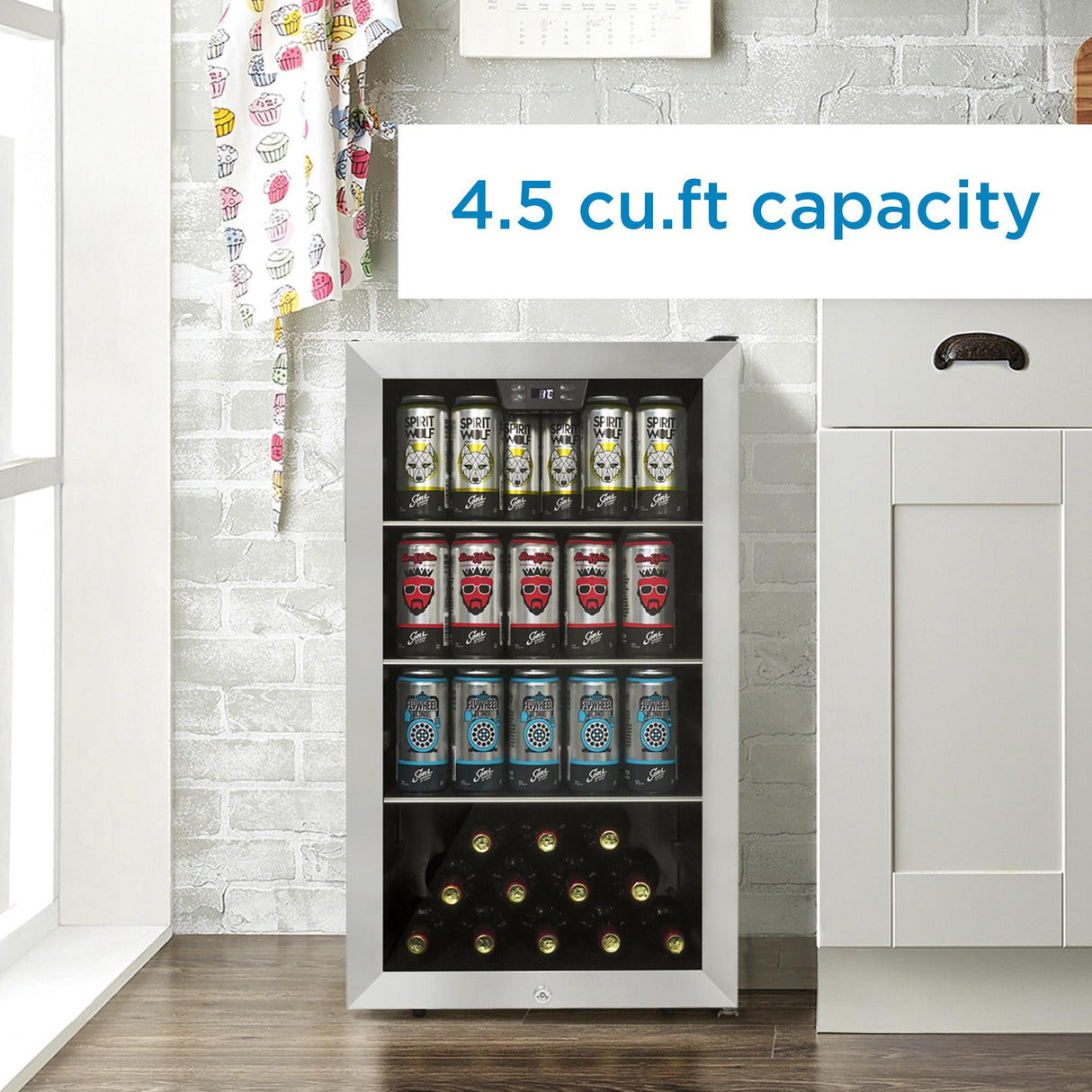 Danby 4.5 cu. ft. Free-Standing Beverage Center in Stainless Steel - (DBC045L1SS)