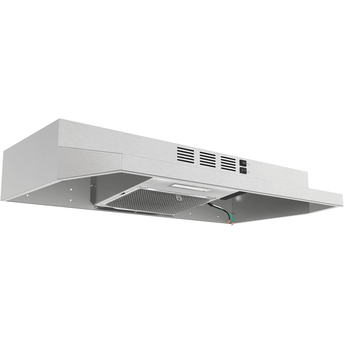 Forno Espresso Cappa FRHUC520030 30 Inch Under Cabinet Range Hood with 2-Speed/200 CFM Blower, Rocker Switch Controls, Energy-Efficient LED Lights, Aluminum Filter with Charcoal Sponge and Recirculated Venting: Stainless Steel