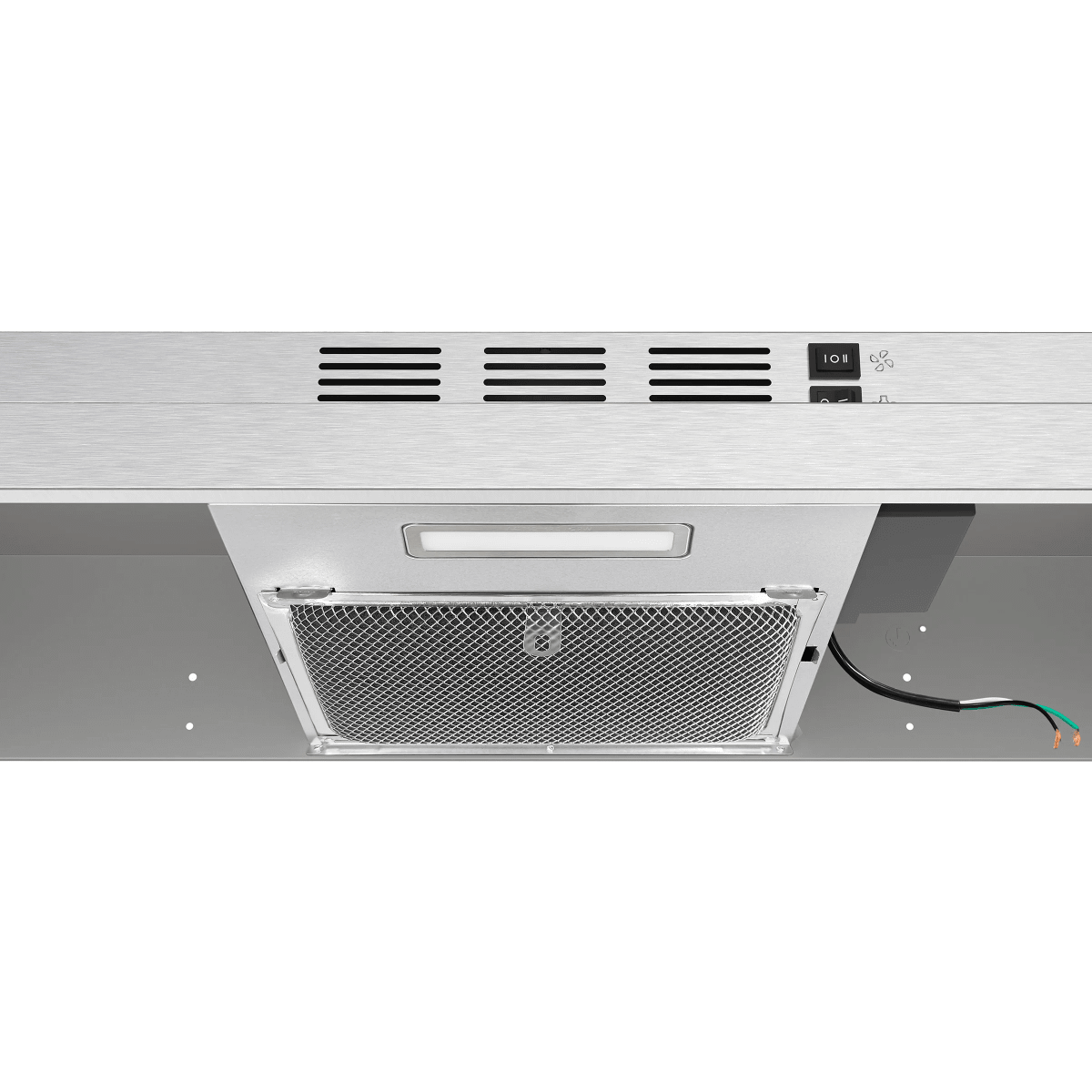 Forno Espresso Cappa FRHUC520030 30 Inch Under Cabinet Range Hood with 2-Speed/200 CFM Blower, Rocker Switch Controls, Energy-Efficient LED Lights, Aluminum Filter with Charcoal Sponge and Recirculated Venting: Stainless Steel