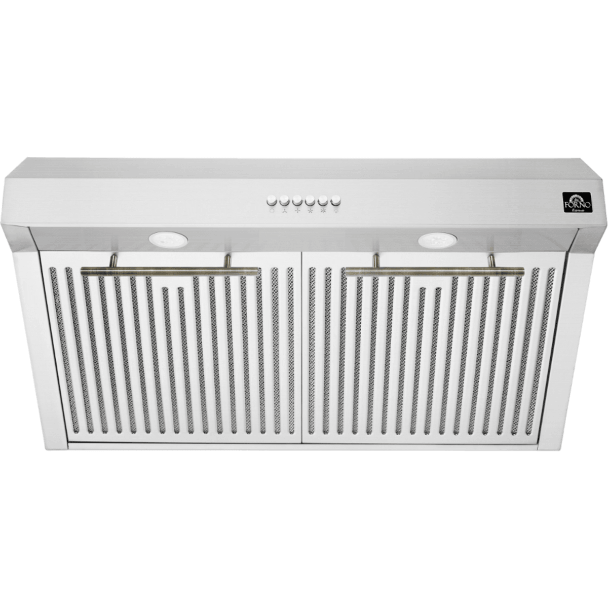 Forno Espresso - Bari FRHUC525530 30 Inch Under Cabinet Range Hood with 4-Speed/400 CFM Blower, Push Button Control, LED Lighting, and Hybrid Filter: Stainless Steel