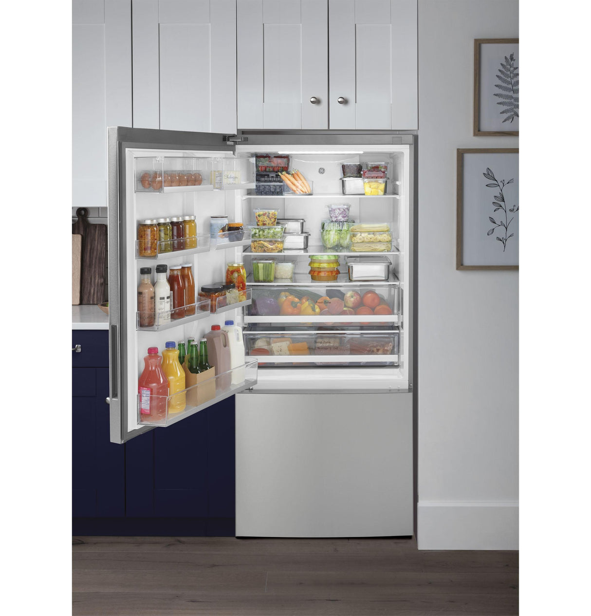 GE GBE17HYRFS - 31 in. 17.7 Cu. Ft. Counter-Depth Bottom-Freezer Refrigerator