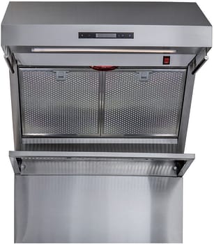 Forno Alta Qualita Savona FRHWM502930HB Wall Mount Range Hood with 4-Speed, Touch Control, LED Strip Lights, Dishwasher-Safe Hybrid Filter, 2 Utensil Hangers and Backsplash: 30 Inch - 600 CFM