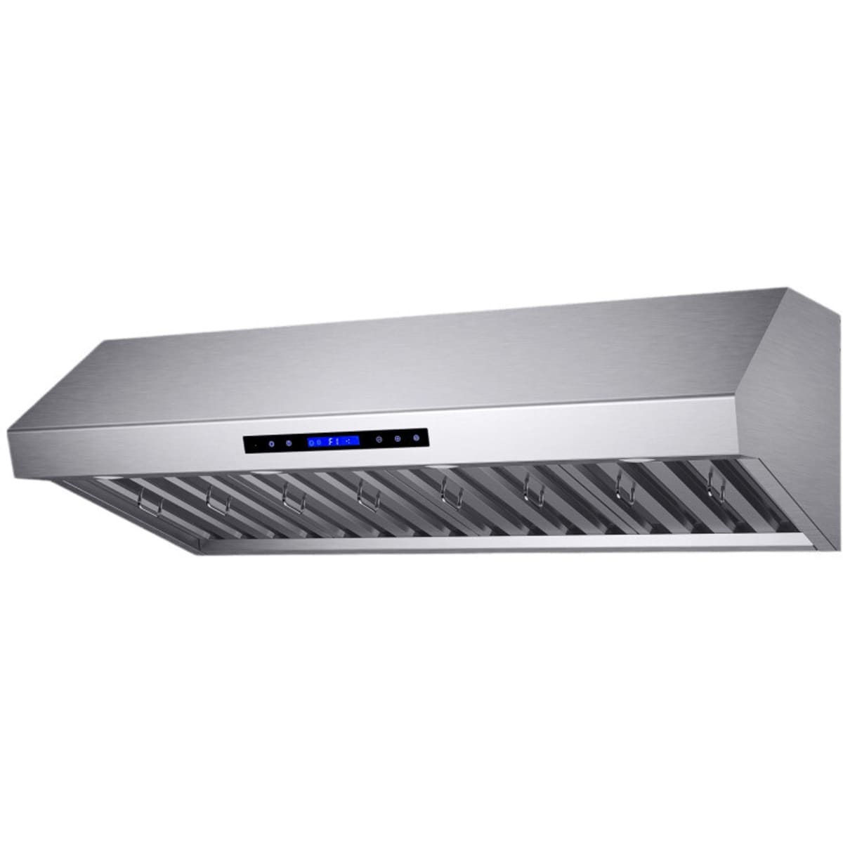 Forno Palazzo FRHWM503048 Wall Mount Range Hood with 4-Speeds, Touch & Remote Controls, LED Lighting, Power-Off Delay and Dishwasher-Safe Baffle Filters: 48 Inch - 1000 CFM Blower