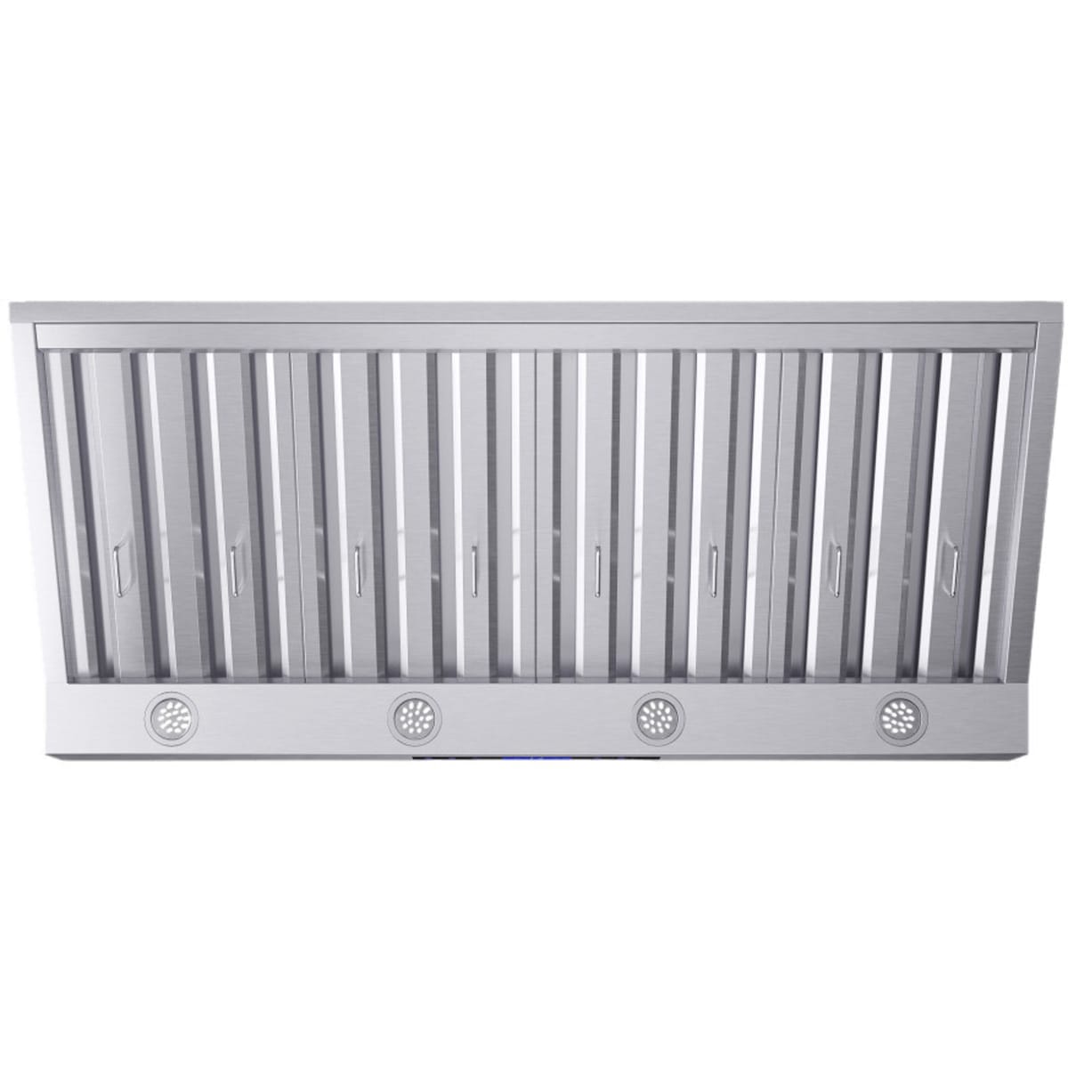 Forno Palazzo FRHWM503048 Wall Mount Range Hood with 4-Speeds, Touch & Remote Controls, LED Lighting, Power-Off Delay and Dishwasher-Safe Baffle Filters: 48 Inch - 1000 CFM Blower