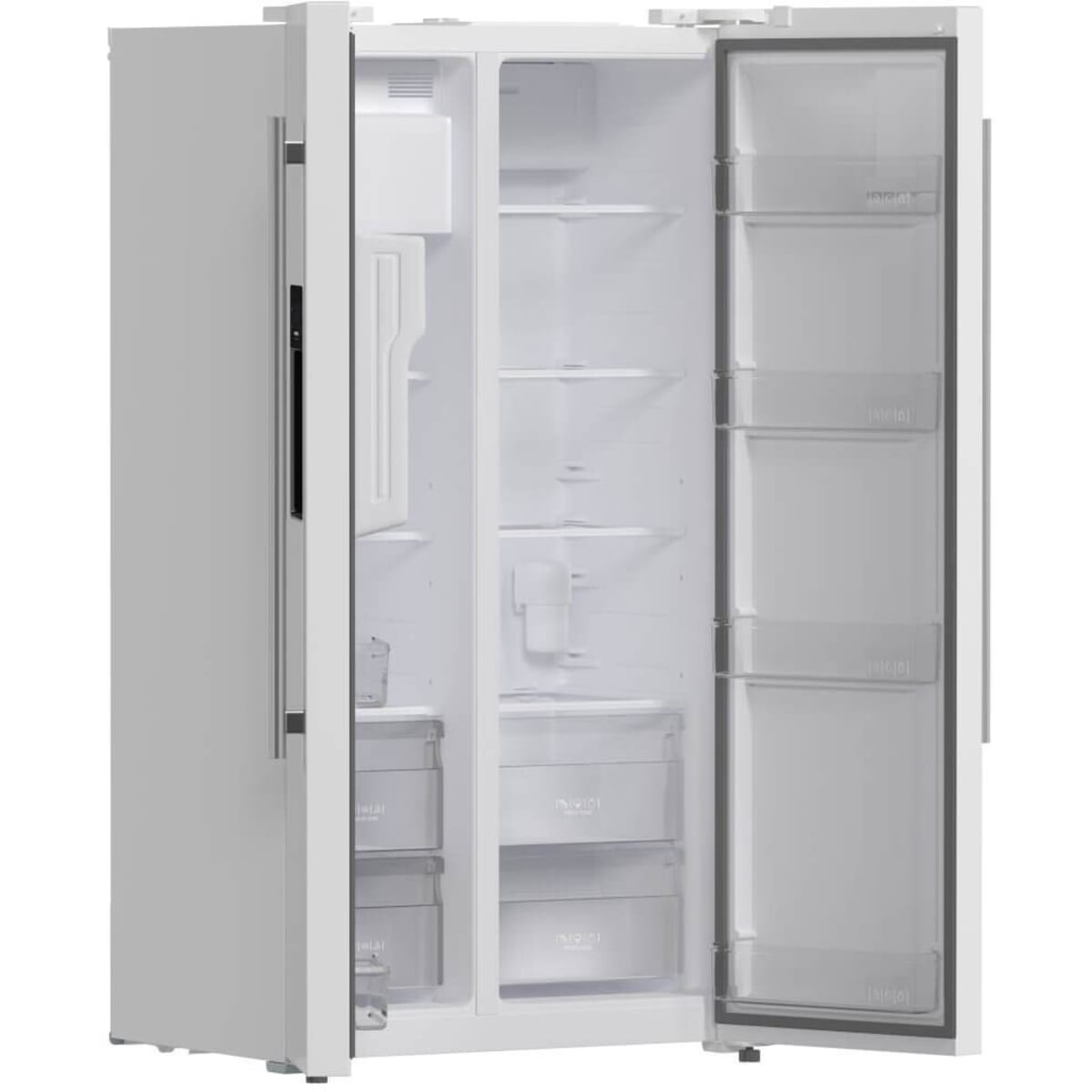 Forno Salerno FFRBI184436WHT 36 Inch Built-In Side by Side Refrigerator with 20 cu. ft. Total Capacity, External Ice/Water Dispenser, and Total Frost-Free Design: White