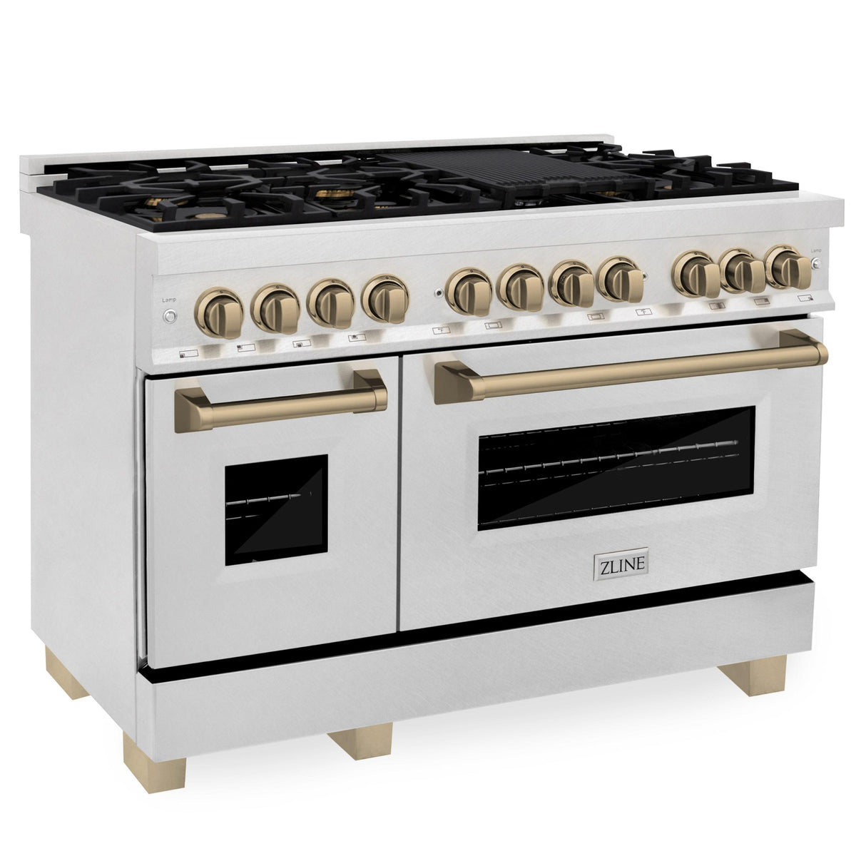 ZLINE RASZ-SN-48-CB Dual Fuel Range in DuraSnow Stainless Steel - image 3