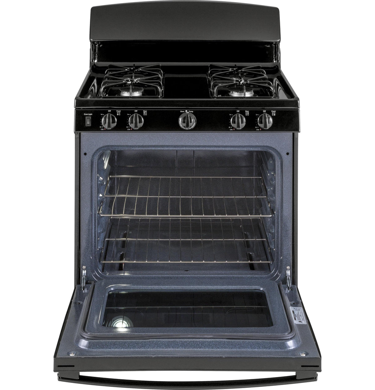 GE JGBS30DEKBB - 30 in. 4.8 cu. ft. Gas Range with 4 Sealed Burners - Black