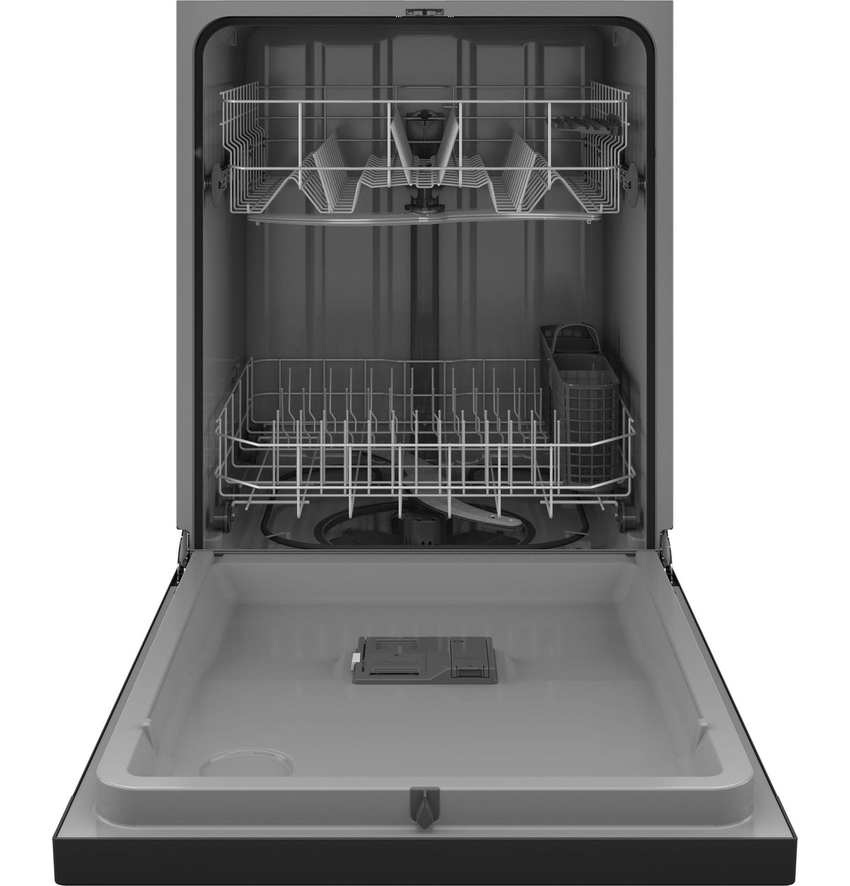 GE GDF535PGRBB - 24 in. Front Control Flush-Mount Dishwasher with 55 dBa Sound Level, Dry Boost & Pocket Handle - Black