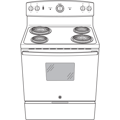 GE JBS160DMWW - 30" 5 cu. ft. Free-Standing Electric Range - White