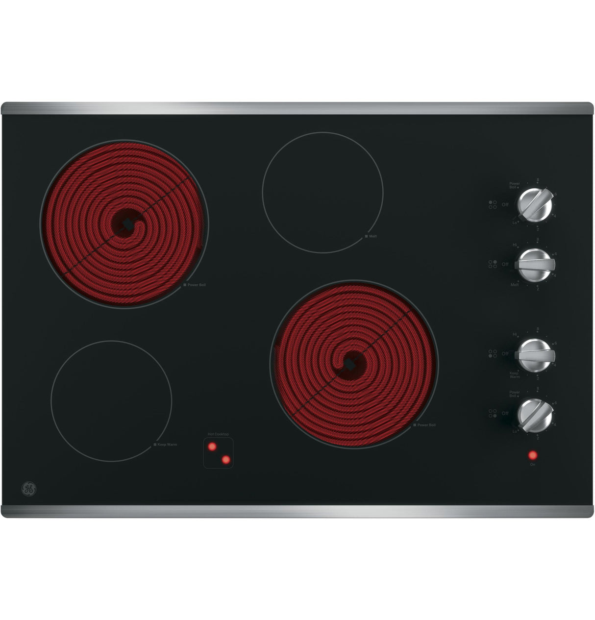 GE(R) 30" Built-In Knob Control Electric Cooktop - (JP3030SJSS)