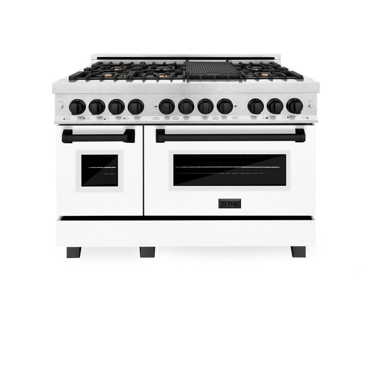 ZLINE RASZ-WM-48-MB Dual Fuel Range in DuraSnow Stainless Steel - image 1