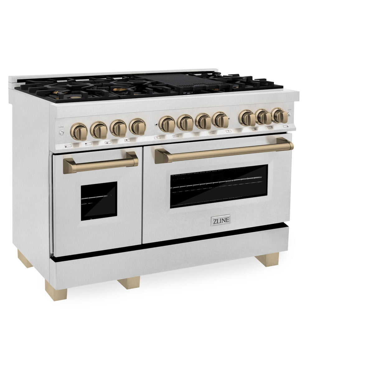 ZLINE RASZ-SN-48-CB Dual Fuel Range in DuraSnow Stainless Steel - image 4
