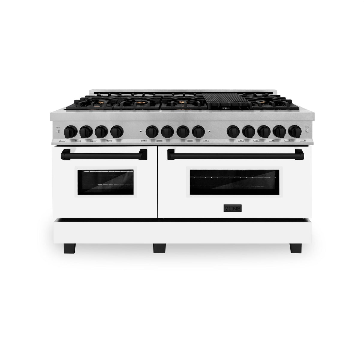ZLINE RASZ-WM-60-MB Dual Fuel Range in DuraSnow Stainless Steel - image 1