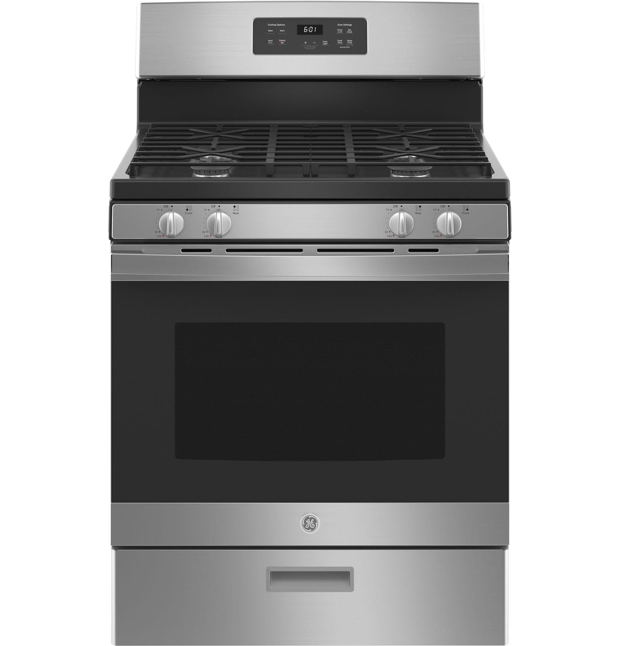 GE JGBS61RPSS - 30 in. 4.8 cu. ft. Gas Range with 4 Sealed Burners - Stainless Steel
