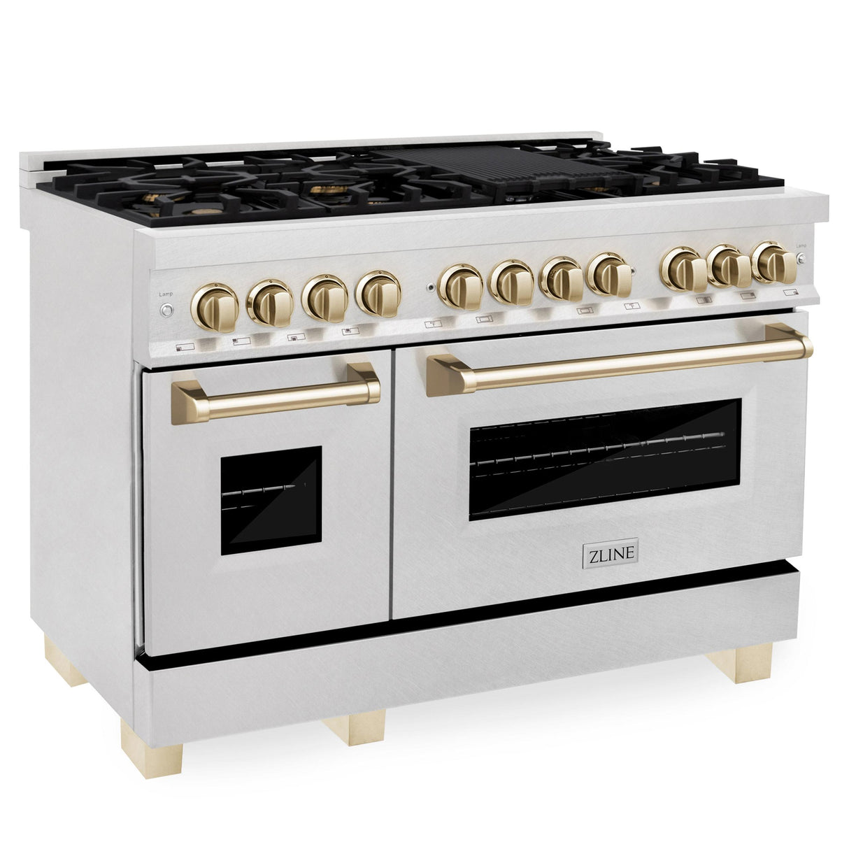 ZLINE RASZ-SN-48-G Dual Fuel Range in DuraSnow Stainless Steel - image 1