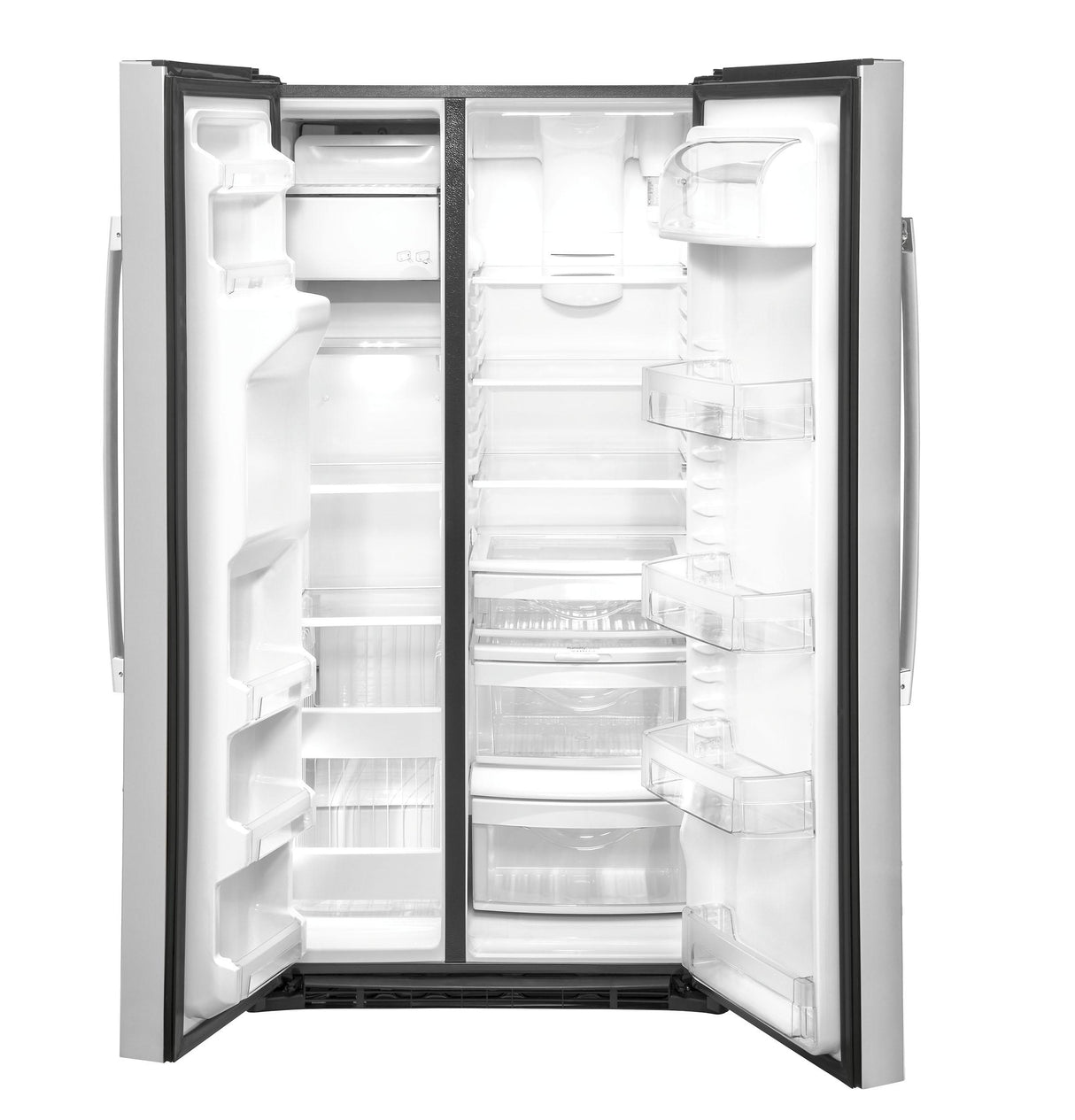 GE GSS25IYNFS - 36 in. 25.1 cu. ft. Side by Side Refrigerator with Ice & Water Dispenser - Fingerprint Resistant Stainless
