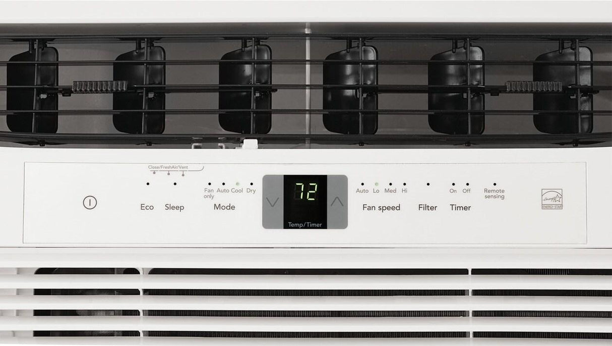 Close-up of the Frigidaire 12,000 BTU window air conditioner