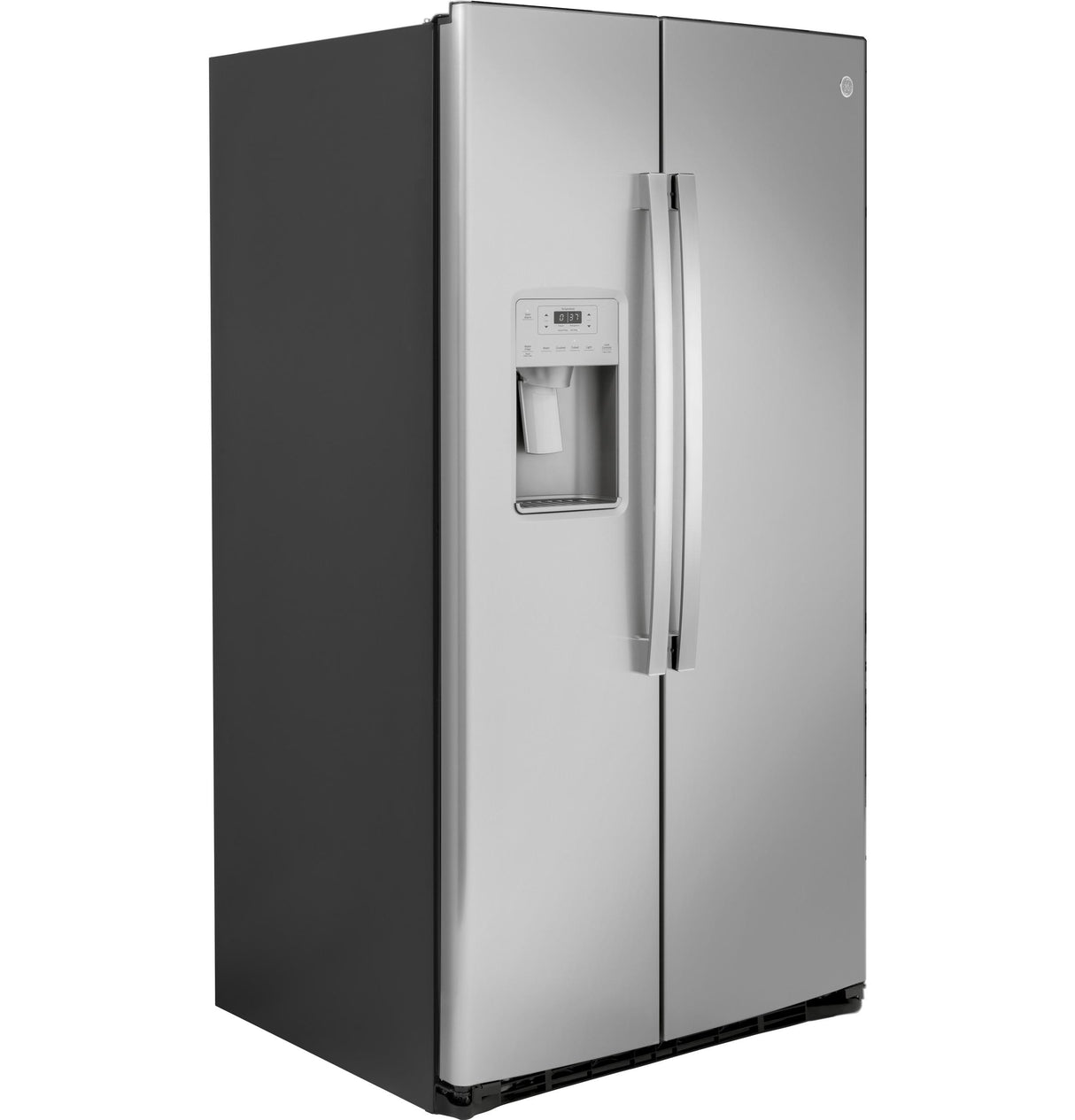 GE GSS25IYNFS - 36 in. 25.1 cu. ft. Side by Side Refrigerator with Ice & Water Dispenser - Fingerprint Resistant Stainless