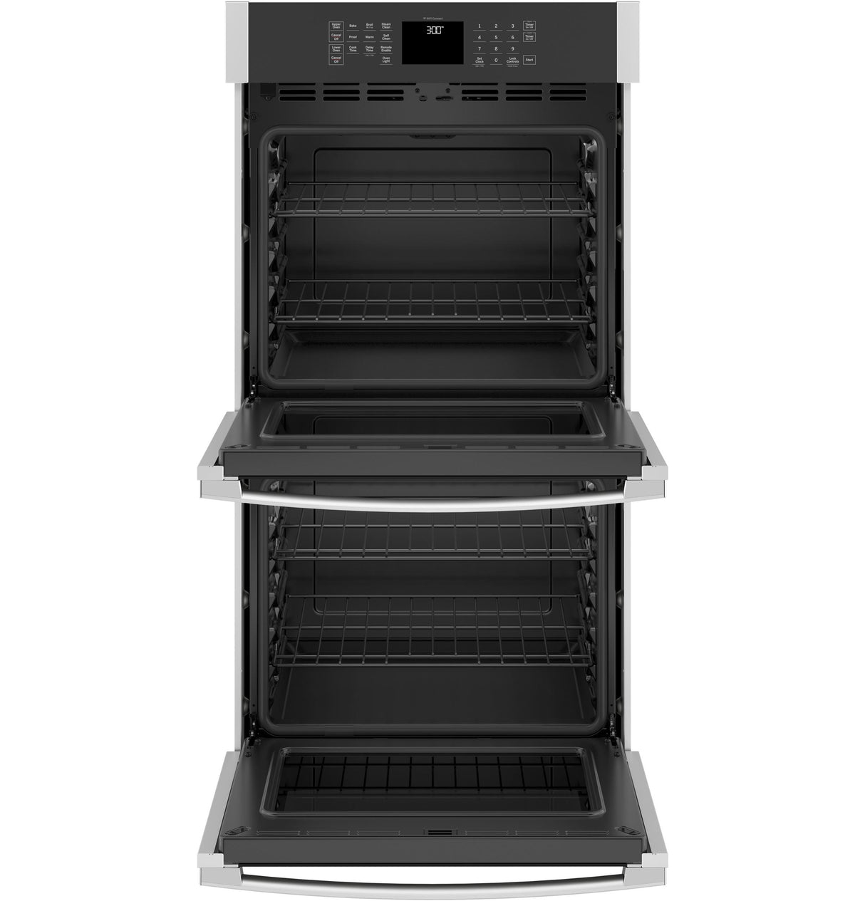 GE JKD3000SNSS - 27 in. 8.6 cu. ft. Smart Top Control Electric Double Wall Oven - Stainless Steel