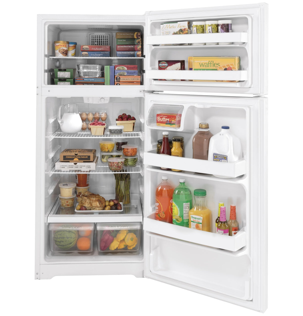 GE GTS17DTNRWW - 28 in. 16.6 cu. ft. Top Freezer Refrigerator - White