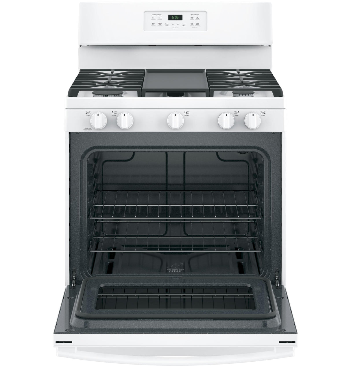 GE JGBS66DEKWW - 30 in. 5 cu. ft. Gas Range with 5 Sealed Burners & Griddle - White
