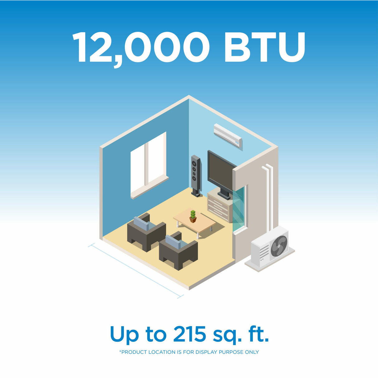 Danby 12000 BTU Mini-Split AC with Heat Pump in White - (DAS120GBHWDB)