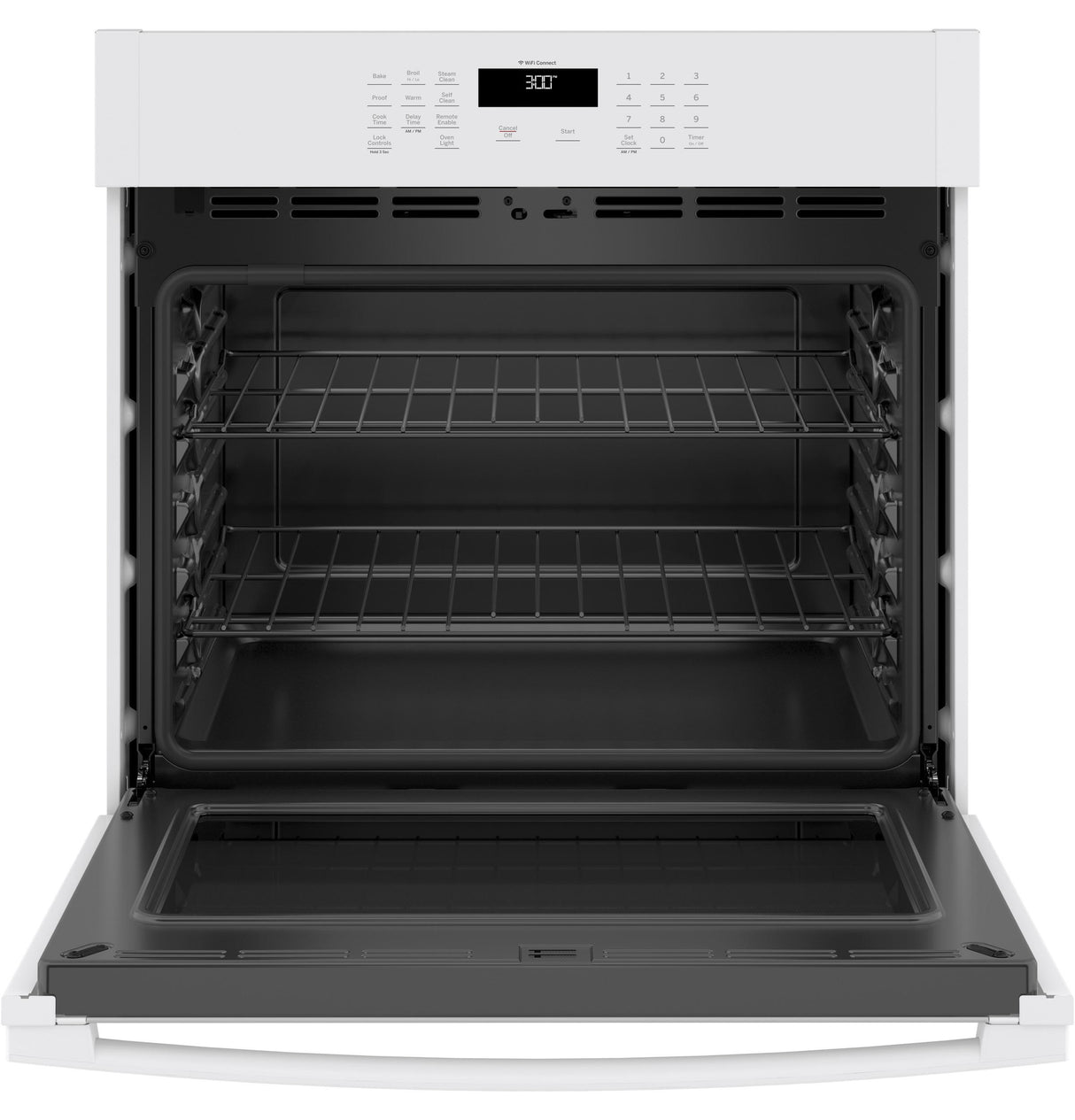 GE JTS3000DNWW - 30" 5 cu.ft. Smart Built-In Self-Clean Single Wall Oven with Never-Scrub Racks - White