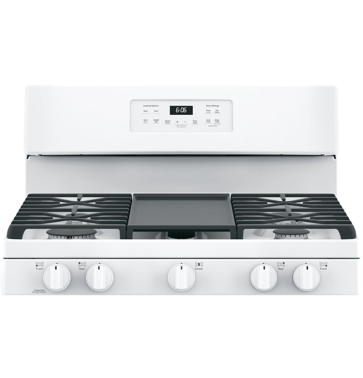 GE JGBS66DEKWW - 30 in. 5 cu. ft. Gas Range with 5 Sealed Burners & Griddle - White